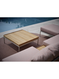 Tischplatte | Beistelltisch Coco 80x80x29 cm Aluminium greige Tischplatte Teak FSC®-zertifiziert - von Stern Möbel online kaufen bei LIVINGforme.