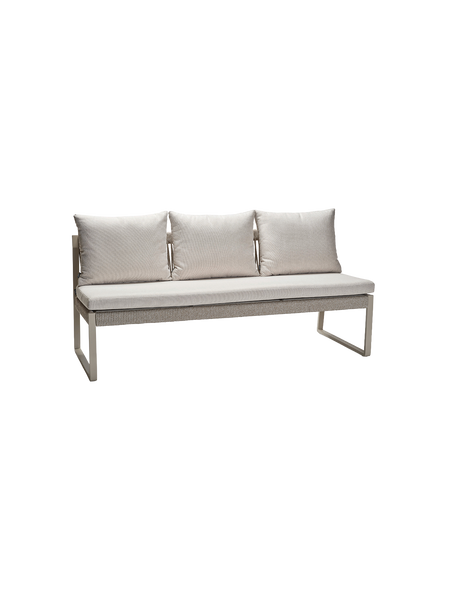 Kissen | Bank Tammo 3-Sitzer Aluminium greige Kordel greige Kissenset 100% Polyacryl Ivory - von Stern Möbel online kaufen bei LIVINGforme.