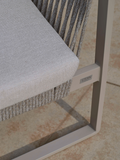 Kissen | Bank Tammo 3-Sitzer Aluminium greige Kordel greige Kissenset 100% Polyacryl Ivory - von Stern Möbel online kaufen bei LIVINGforme.