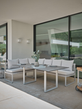 Kissen | Bank Tammo 3-Sitzer Aluminium greige Kordel greige Kissenset 100% Polyacryl Ivory - von Stern Möbel online kaufen bei LIVINGforme.