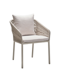 Stapelsessel | Stapelsessel Jella Aluminium greige Kordel greige Kissenset 100% Polyacryl Vanilla - von Stern Möbel online kaufen bei LIVINGforme.