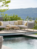 Kissen | Mittelelement Romy Lounge Aluminium greige Kissen 100% Polyacryl Vanilla - von Stern Möbel online kaufen bei LIVINGforme.