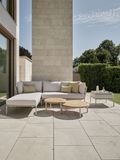Kissen | Element Romy Lounge 2-Sitzer Armlehne links Aluminium greige Kissen 100% Polyacryl Vanilla - von Stern Möbel online kaufen bei LIVINGforme.