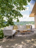 Kissen | Element Romy Lounge 2-Sitzer Armlehne links Aluminium greige Kissen 100% Polyacryl Vanilla - von Stern Möbel online kaufen bei LIVINGforme.