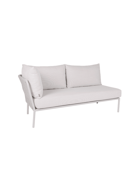 2er-Sitzer | Element Romy Lounge 2-Sitzer Armlehne rechts Aluminium greige Kissen 100% Polyacryl Vanilla - von Stern Möbel online kaufen bei LIVINGforme.