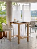 Kissen | Barsessel Jella Aluminium greige Kordel greige Kissenset 100% Polyacryl Vanilla - von Stern Möbel online kaufen bei LIVINGforme.