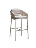 Kissen | Barsessel Jella Aluminium greige Kordel greige Kissenset 100% Polyacryl Vanilla - von Stern Möbel online kaufen bei LIVINGforme.