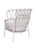 Kissen | Pfauen-Sessel Klea Aluminium greige Kordel greige Kissenset 100% Polyacryl Vanilla - von Stern Möbel online kaufen bei LIVINGforme.