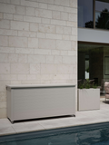 Kissen | Kissenbox Gilbert 176x76x91 cm Aluminium greige mit Schloß - von Stern Möbel online kaufen bei LIVINGforme.