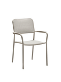 Stapelsessel | Stapelsessel Joris Aluminium greige Textilen Sesam light/Aluminiumarmlehnen greige - von Stern Möbel online kaufen bei LIVINGforme.