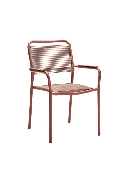 Stapelsessel | Stapelsessel Joris Aluminium Terra Kordel Terra/Aluminiumarmlehnen Terra - von Stern Möbel online kaufen bei LIVINGforme.
