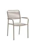 Stapelsessel | Stapelsessel Joris Aluminium greige Kordel greige/Aluminiumarmlehnen greige - von Stern Möbel online kaufen bei LIVINGforme.