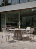 Stapelsessel | Stapelsessel Joris Aluminium greige Kordel greige/Aluminiumarmlehnen greige - von Stern Möbel online kaufen bei LIVINGforme.