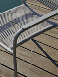Stapelsessel | Stapelsessel Joris Aluminium greige Kordel greige/Aluminiumarmlehnen greige - von Stern Möbel online kaufen bei LIVINGforme.