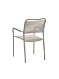 Stapelsessel | Stapelsessel Joris Aluminium greige Kordel greige/Aluminiumarmlehnen greige - von Stern Möbel online kaufen bei LIVINGforme.