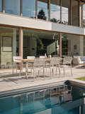 Stapelsessel | Stapelsessel Joris Aluminium greige Kordel greige/Aluminiumarmlehnen greige - von Stern Möbel online kaufen bei LIVINGforme.