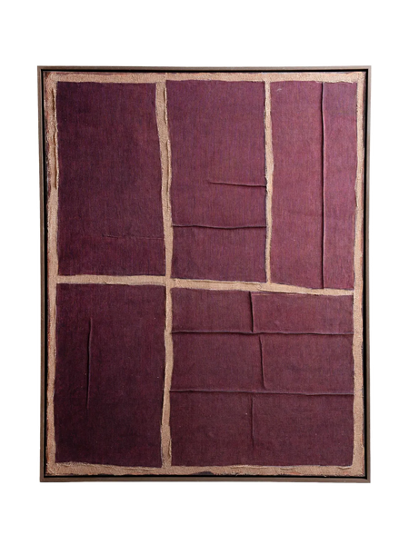 Wandobjekt | POMAX Hessian Wandobjekt I – Aubergine, 80 × 100 cm - von POMAX online kaufen bei LIVINGforme.