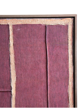 Wandobjekt | POMAX Hessian Wandobjekt II – Aubergine, 80 × 100 cm - von POMAX online kaufen bei LIVINGforme.