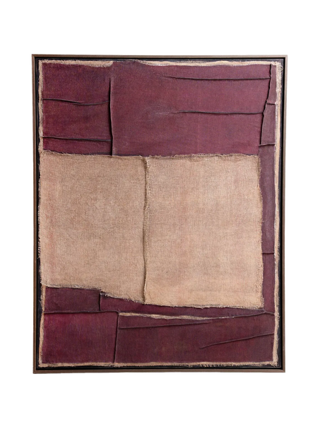 Wandobjekt | POMAX Hessian Wandobjekt II – Aubergine, 80 × 100 cm - von POMAX online kaufen bei LIVINGforme.
