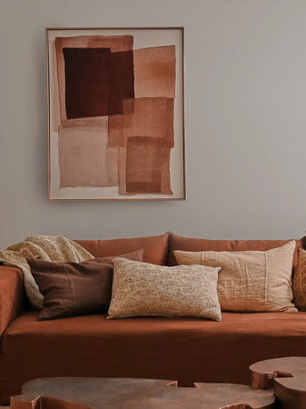 POMAX Organza Wandobjekt – Rostrot, 80 × 100 cm