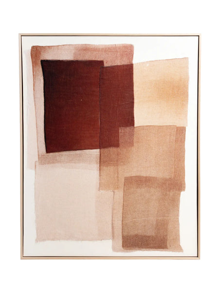 POMAX Organza Wandobjekt – Rostrot, 80 × 100 cm