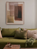 POMAX Organza Wandobjekt – Braun, 80 × 100 cm