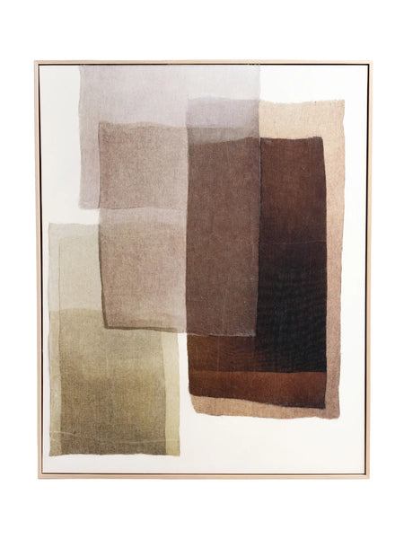 POMAX Organza Wandobjekt – Braun, 80 × 100 cm