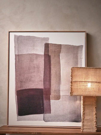 POMAX Organza Wandobjekt – Aubergine, 80 × 100 cm