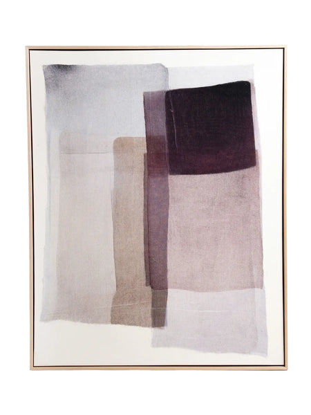 POMAX Organza Wandobjekt – Aubergine, 80 × 100 cm