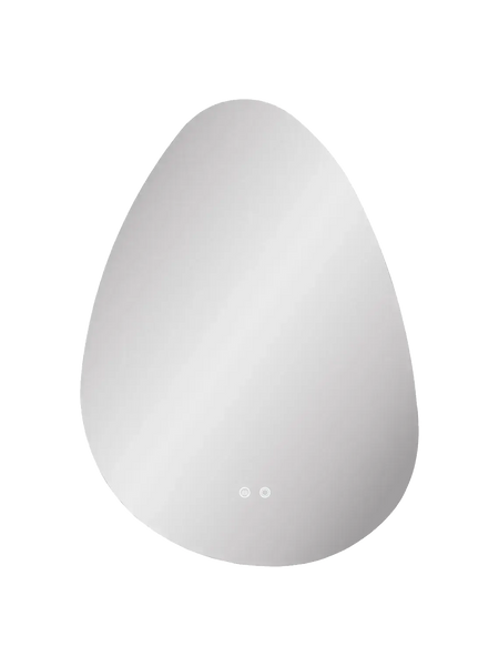 Kiama Spiegel mit LED Anti-Beschlag-Funktion und 3 Lichtfarben, organische Form Spiegel Living Nordic 58x80 cm