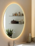 Kiama Spiegel mit LED Anti-Beschlag-Funktion und 3 Lichtfarben, organische Form Spiegel Living Nordic