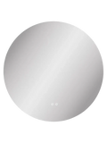 Kiama Spiegel mit LED Anti-Beschlag-Funktion und 3 Lichtfarben, organische Form Spiegel Living Nordic Ø80 cm