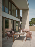 Tisch | Tisch 200x100 cm Teak Tischplatte Dekton Sediment beige - von Stern Möbel online kaufen bei LIVINGforme.