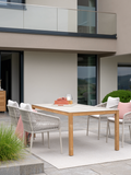 Tisch | Tisch 200x100 cm Teak Tischplatte Dekton Sediment beige - von Stern Möbel online kaufen bei LIVINGforme.