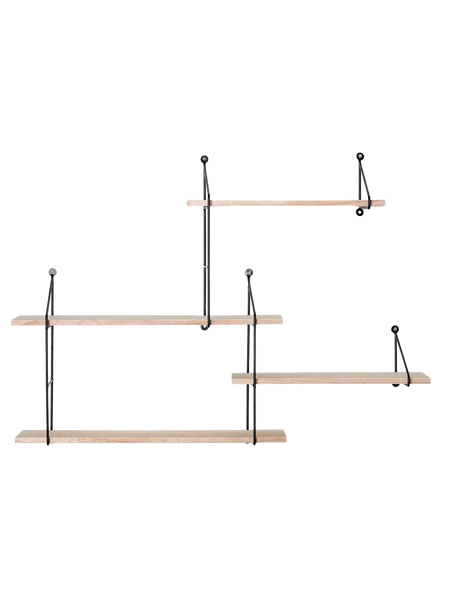 Harlem Regal Holz/Stahl Regal Living Nordic natur, schwarz