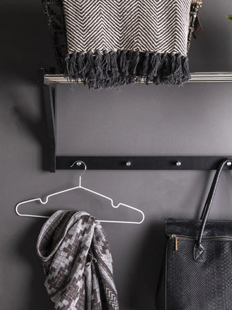 Padova Hutablage Holz/Stahl, schwarz Regal Living Nordic