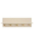 Rocca Wandregal mit 5 Haken beige Regal Living Nordic