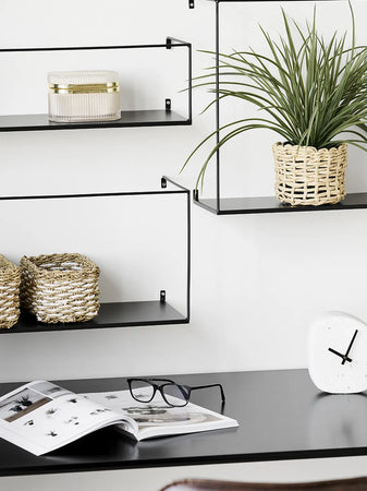 Ulmo Wandregale Stahl, schwarz Regal Living Nordic