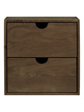 Townsville Wandregal Regal Living Nordic mit Schubladen 18x30x30 cm Eiche, dunkelbraun, dark brown