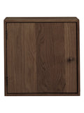 Townsville Wandregal Regal Living Nordic mit Tür 30x18x30 cm Eiche, dunkelbraun, dark brown