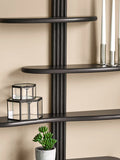 Aliano Wandregal Eiche, schwarz Regal Living Nordic