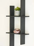 Mostar Wandregal Kiefer, schwarz Regal Living Nordic