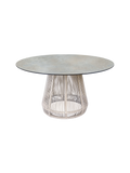 Tisch | Tisch Rhoda Ø 134 cm Aluminium greige Kordel greige Tischplatte Silverstar 2.0 Quartz - von Stern Möbel online kaufen bei LIVINGforme.