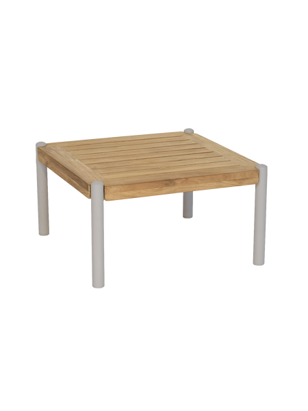 Beistelltisch | Beistelltisch Taro 50x50x28 cm Aluminium greige Teak - von Stern Möbel online kaufen bei LIVINGforme.
