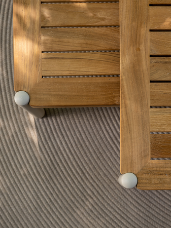 Beistelltisch | Beistelltisch Taro 50x50x28 cm Aluminium greige Teak - von Stern Möbel online kaufen bei LIVINGforme.