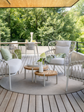 Beistelltisch | Beistelltisch Taro 50x50x28 cm Aluminium greige Teak - von Stern Möbel online kaufen bei LIVINGforme.