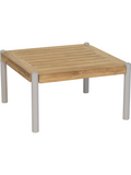 Beistelltisch | Beistelltisch Taro 50x50x28 cm Aluminium greige Teak - von Stern Möbel online kaufen bei LIVINGforme.