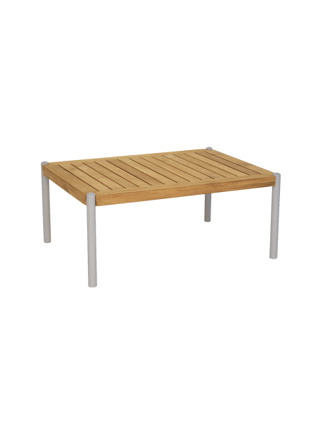 Beistelltisch | Beistelltisch Taro 80x60x35 cm Aluminium greige Teak - von Stern Möbel online kaufen bei LIVINGforme.
