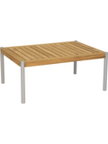 Beistelltisch | Beistelltisch Taro 80x60x35 cm Aluminium greige Teak - von Stern Möbel online kaufen bei LIVINGforme.