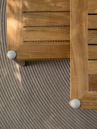 Beistelltisch | Beistelltisch Taro 80x60x35 cm Aluminium greige Teak - von Stern Möbel online kaufen bei LIVINGforme.